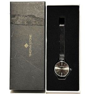 Timothy Stone Oxford Polished Black Watch *Imperfect Box*